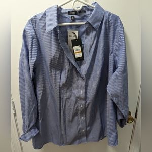Jones New York, Easy-Care, Button Down Blouse, 3XL